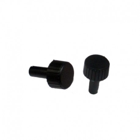 MANOPOLA PLASTICA D 22X12mm NERA PERNO LUNGO