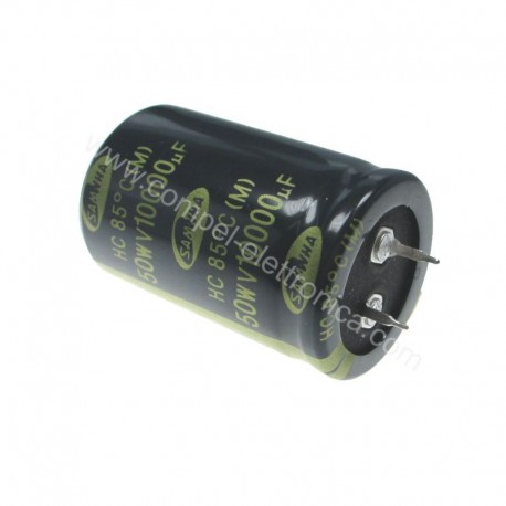 CONDENSATORI ELETTROLITICI SNAP-IN 10.000uF 50V 105°C LOW IMPED. 30x50mm