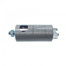 CONDENSATORE 2uF 450Vac PER AVVIAMENTO MOTORI A FASTON 6,3MM