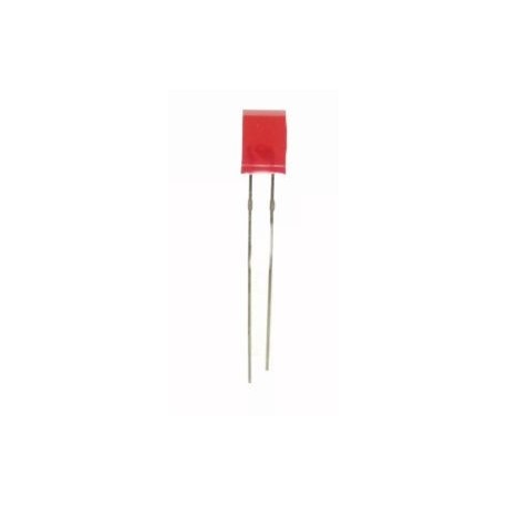 DIODO LED RETTANGOLARE ROSSO 2X5MM 38MCD