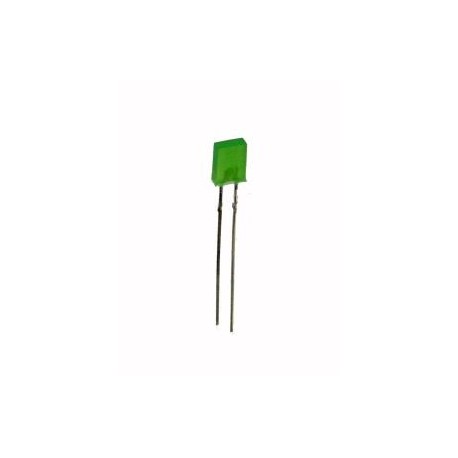 DIODO LED RETTANGOLARE VERDE 2X5MM 15MCD