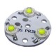 MODULO 3 LED 12Vdc 6500K 300Lm 120° 3,5W