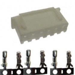 CONNETTORE FEMMINA 6 POLI CON PIN PASSO 2,5MM