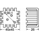 DISSIPATORI TERMICI X TO3 45X45