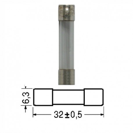 FUSIBILE RAPIDO 0,1A 250Vac 6X32mm