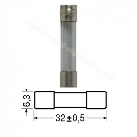 FUSIBILE RAPIDO 8A 250Vac 6X32mm