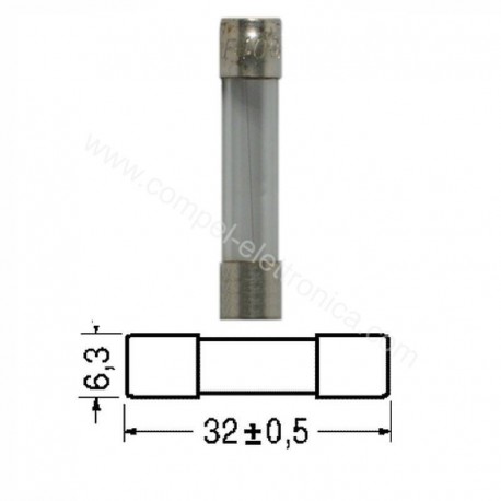 FUSIBILE RAPIDO 3,15A 150Vac 6X32mm