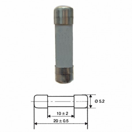 FUSIBILE RAPIDO 630mA 5x20MM CERAMICO