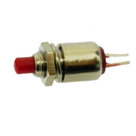 PULSANTE MINIATURA ROSSO 0,5A 125VAC NORMALMENTE APERTO OFF(ON) D.6MM