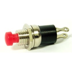 PULSANTE MINI ROSSO 1A 250V NORMALMENTE APERTO
