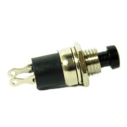 PULSANTE MINI NERO 1A 250V NORMALMENTE APERTO