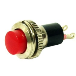 PULSANTE ROSSO 0,5A 250V NORMALMENTE APERTO