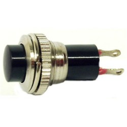 PULSANTE NERO 0,5A 250V NORMALMENTE APERTO