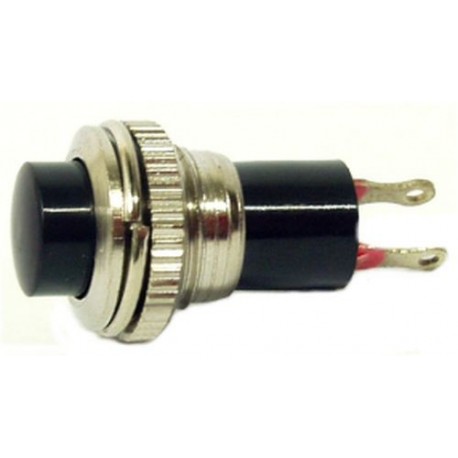 PULSANTE NERO 0,5A 250V NORMALMENTE APERTO