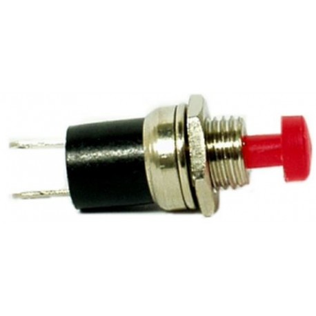 PULSANTE MINI ROSSO 1A 250V NORMALMENTE CHIUSO
