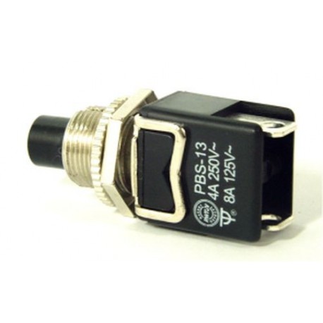 PULSANTE NERO 4A 250V NORMALMENTE CHIUSO