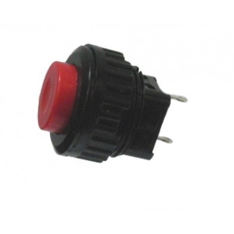 INTERRUTTORE UNIPOLARE PULSANTE TONDO 1A 250V ROSSO D.18MM OFF/ON