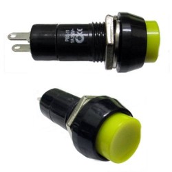 PULSANTE GIALLO 1A 250VAC N.O. NORMALMENTE APERTO