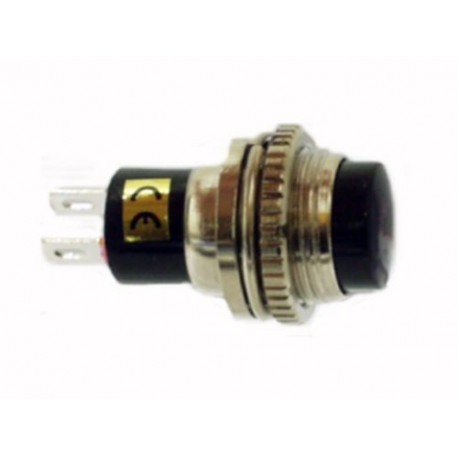 PULSANTE DA PANNELLO 250Vac 1A NORMALMENTE APERTO NERO