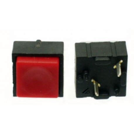 PULSANTE QUADRATO NORMALMENTE APERTO ROSSO