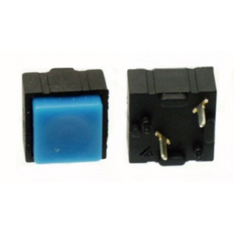 PULSANTE QUADRATO NORMALMENTE APERTO BLU