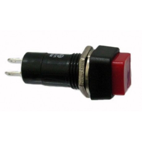 INTERRUTTORE A PULSANTE QUADRATO 1A 250VAC ROSSO D.12MM