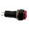 INTERRUTTORE A PULSANTE QUADRATO 1A 250VAC ROSSO D.12MM