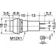 INTERRUTTORE A PULSANTE QUADRATO 1A 250VAC ROSSO D.12MM