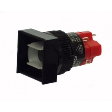 PULSANTE UNIPOLARE LUMINOSO 5A 250VAC 18X18mm QUADRATO