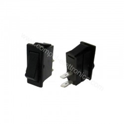 PULSANTE UNIPOLARE 16A 250Vac A BASCULA OFF-(ON) NERO