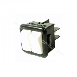 DOPPIO INTERRUTTORE UNIPOLARE A BASCULA BIANCO