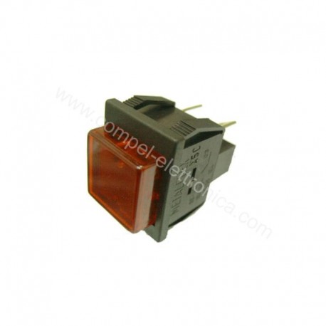 INTERRUTTORE PULSANTE BIPOLARE 250V 10A ROSSO LUMINOSO