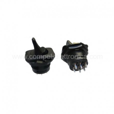 DEVIATORE BIPOLARE LEVETTA ISOLATA 6A 250V NERO