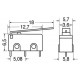 MICRODEVIATORE SWITCH 1A CON LEVA LUNGA A CIRCUITO STAMPATO