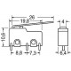 MICRODEVIATORE SWITCH 3A 250V CON LEVA A CIRCUITO STAMPATO