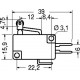 MICRODEVIATORE SWITCH 5A 250Vac SPDT LEVA CORTA CON RUOTA