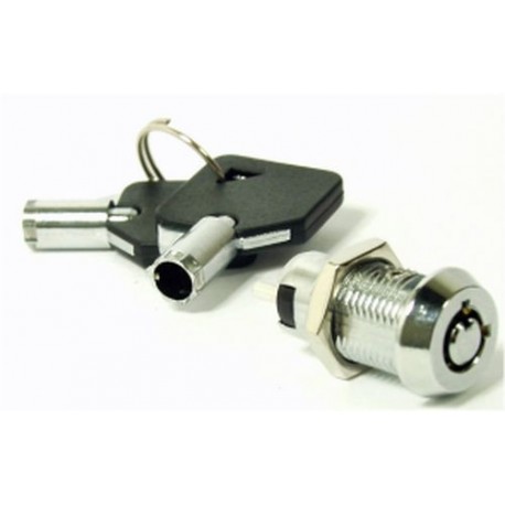 Interruttore a chiave tonda 1A 125Vac 2 posizioni foro Ø12mm