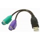 ADATTATORE USB A / 2 PRESE MINI DIN PS2