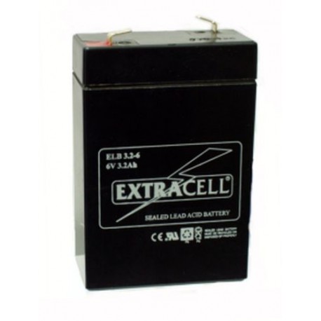 BATTERIA PIOMBO 6V 3,2Ah VERT. EXTRACELL