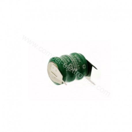 BATTERIA RICARICABILE NI-MH BOTTONE 3,6V 80MA CIRCUITO STAMPATO