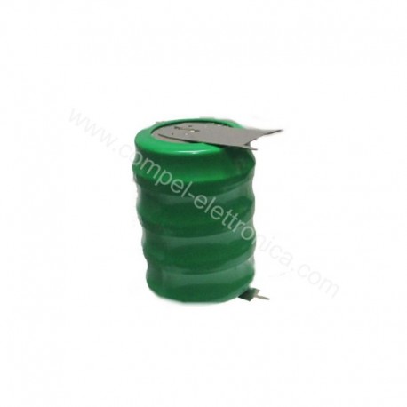 BATTERIA RICARICABILE NI-MH BOTTONE 4,8V 330MA CIRCUITO STAMPATO