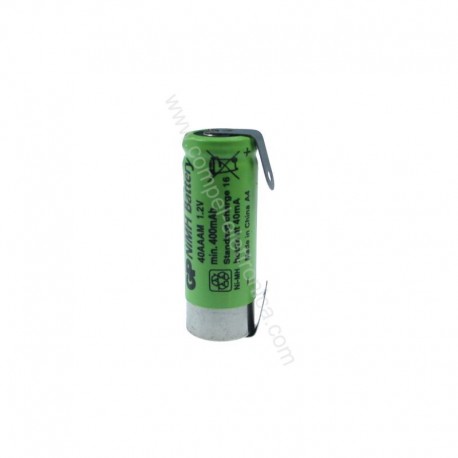 BATTERIA RICARICABILE NI-MH 2/3AAA 1,2V 300/400mA CON LAMELLE A SALDARE