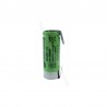 BATTERIA RICARICABILE NI-MH 2/3AAA 1,2V 300/400mA CON LAMELLE A SALDARE