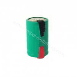 BATTERIA RICARICABILE NI-MH 2/3A (1/2A) 1,2V 1100mA A SALDARE