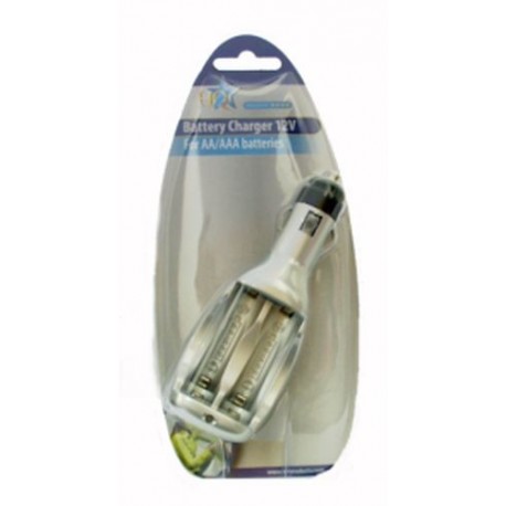 CARICA BATTERIA NI-CD / NI-MH PER AA / AAA PRESA AUTO 12V