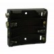 PORTABATTERIE PER 4 MINISTILO AAA ORIZZONTALE CON CONTATTO BOTTONE CLIP