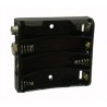 PORTABATTERIE PER 4 MINISTILO AAA ORIZZONTALE CON CONTATTO BOTTONE CLIP