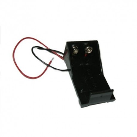 PORTABATTERIE PER 1 BATTERIA 9V / 6F22 / 6LR61 CON FILO