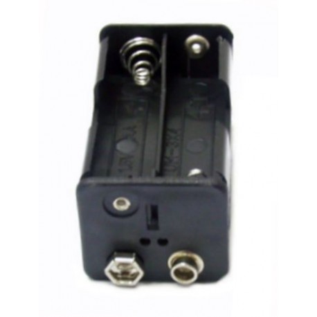 PORTABATTERIE PER 4 STILO AA VERTICALE CON CONTATTO A BOTTONE (CLIP)