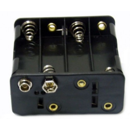 PORTABATTERIE PER 8 STILO AA VERTICALE CON CONTATTO A BOTTONE (CLIP)